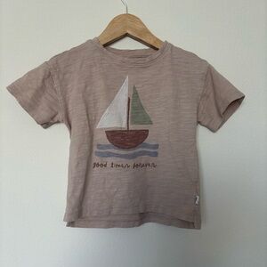 Easy Peasy Brown Sailboat T-Shirt 2T